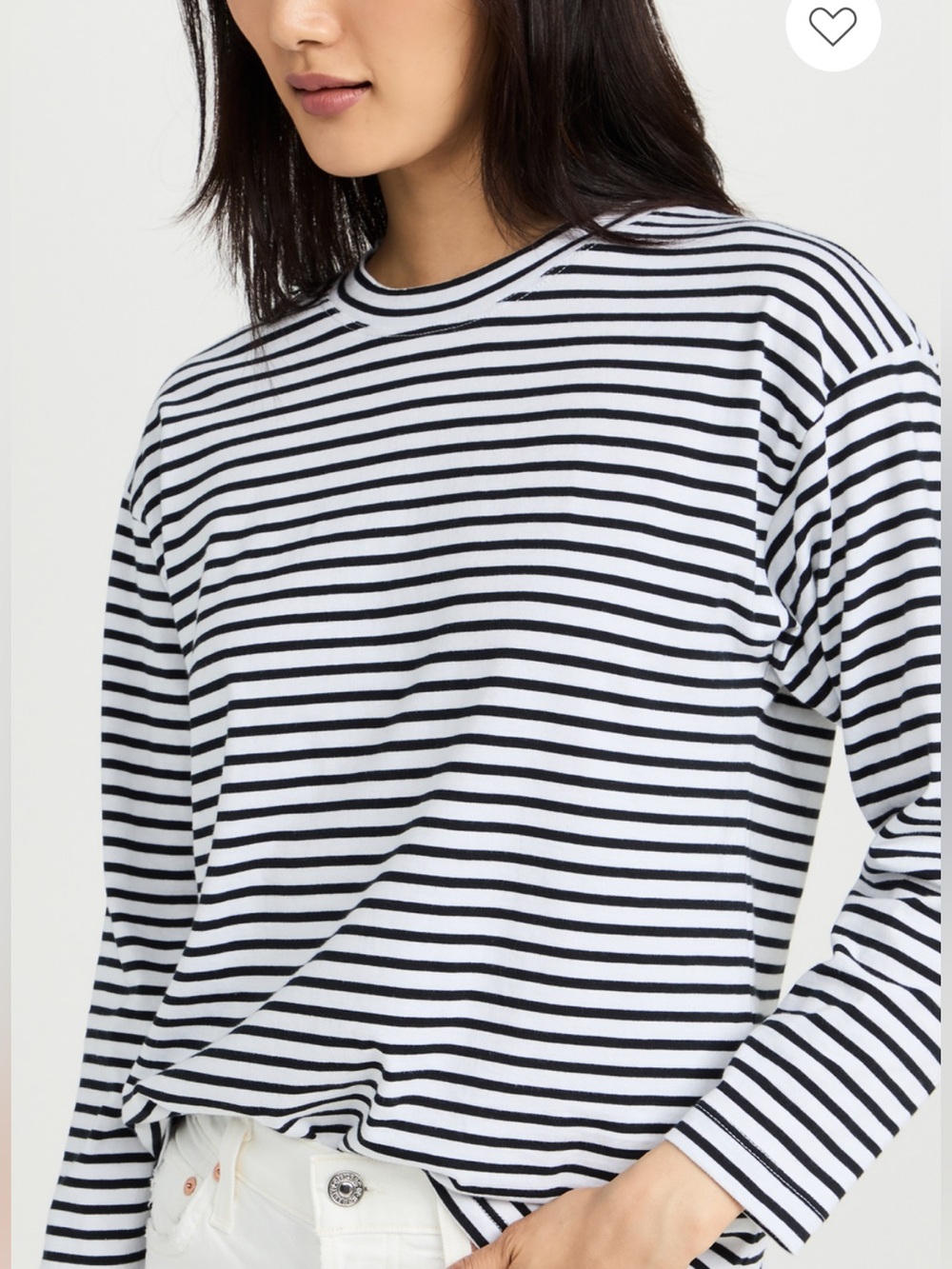 AYR The French Fry Shirt Black White Striped Button Down Womens XS